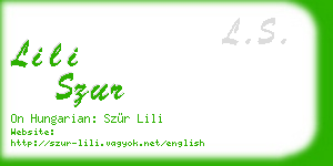 lili szur business card